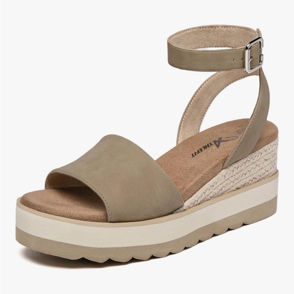 Khaki/Tan Platform Sandals